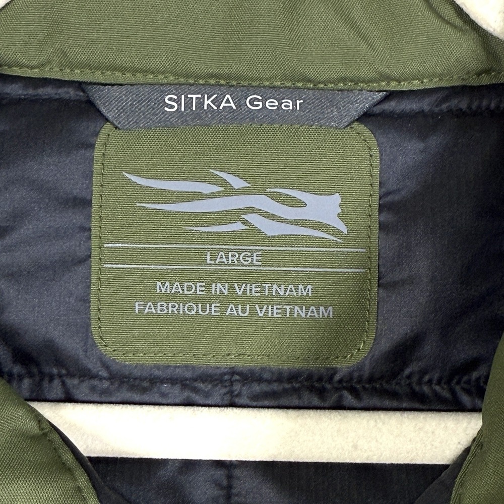 Sitka Gear Grindstone Work Vest Men Large Gore Tex Windstopper Green Jacket NWOT - Picture 4 of 16